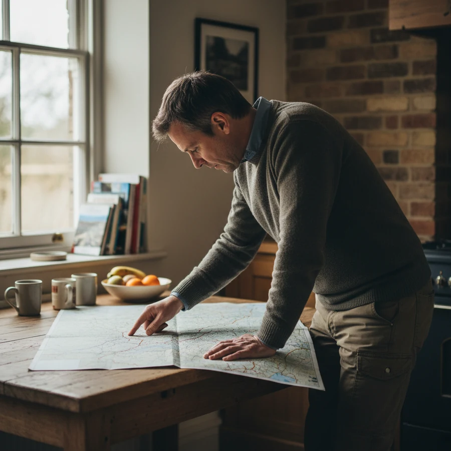 How long does VapoCept take to work: a man planning over a map on a kitchen table